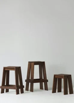 Let Bar Stool 75 cm, Dark stained Ash