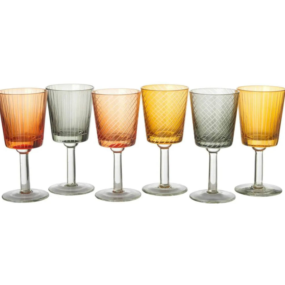 Library Wine Glass Set 6 Pcs, Multi