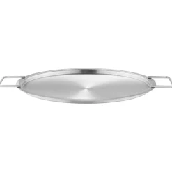 Lid With 2 Handles Brushed Steel, 28 cm