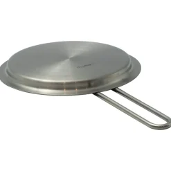 Lid With Handle Brushed Steel, 13 cm