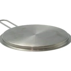 Lid With Handle Brushed Steel, 13 cm