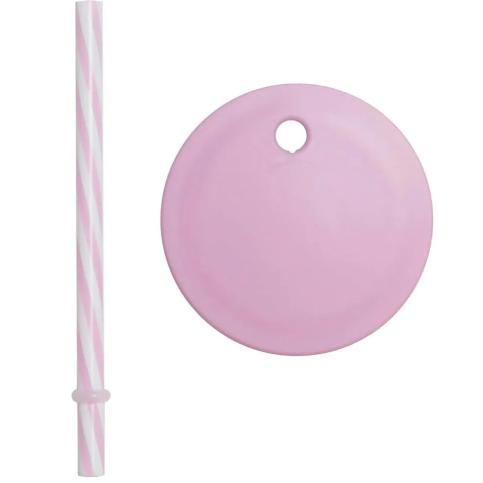 Lid With Straw For Kids Coloured Eco Drinking Glass, Purple