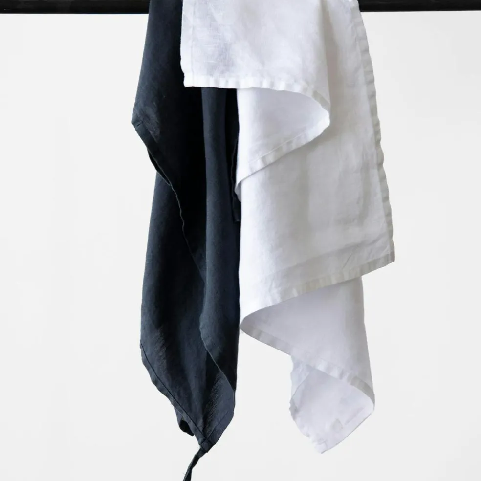 Linen Kitchen Towel 50x70 cm, Bleached White