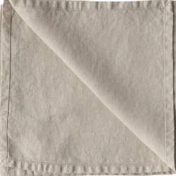 Linen Napkin 45x45 cm, Grey / White