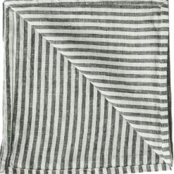 Linen Napkin 45x45 cm, Grey / White