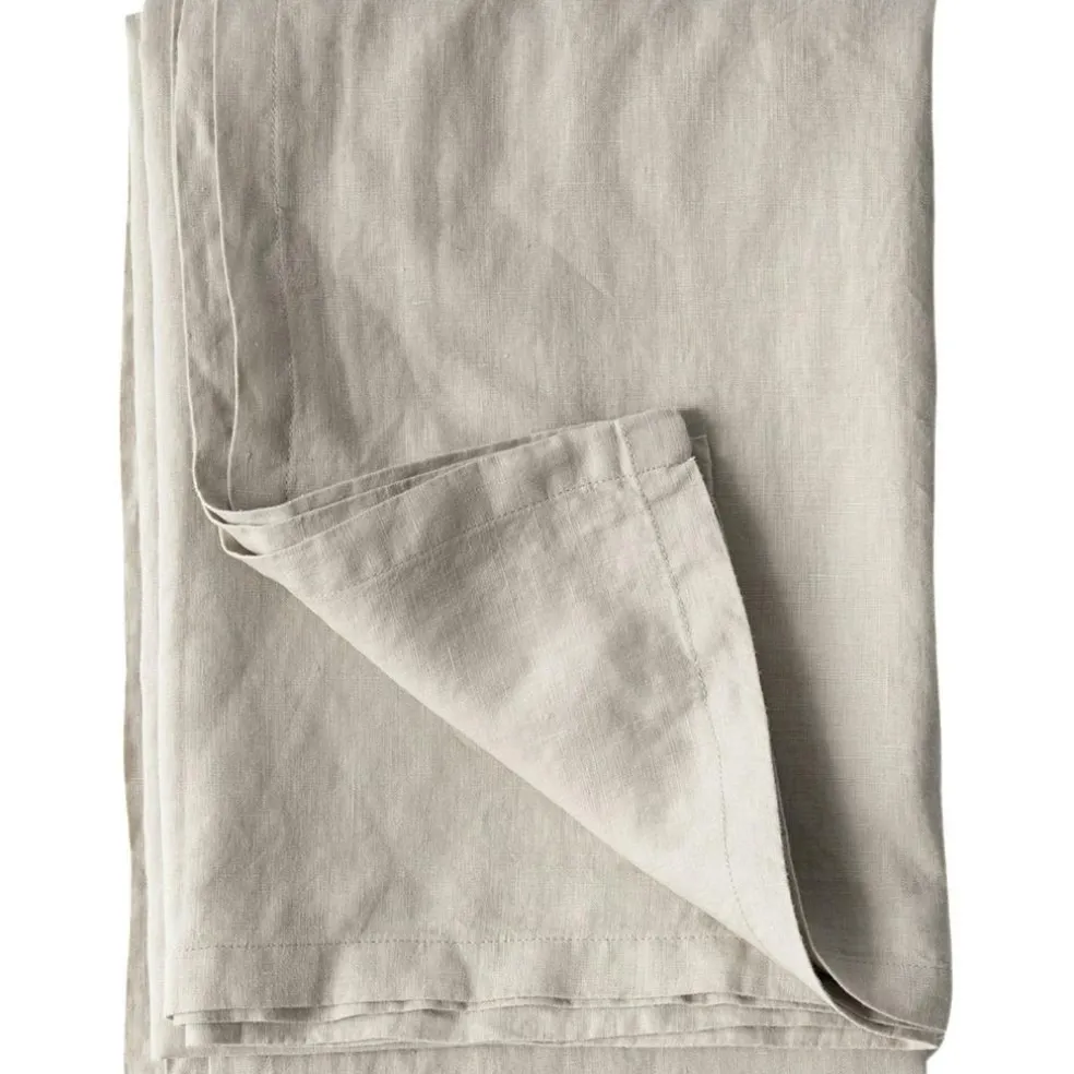 Linen Sheet 160x270 cm, Warm Grey