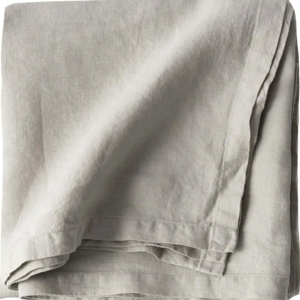 Linen Table Cloth 145x145 cm, Warm Grey