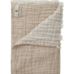 Linen Throw 130x170 cm, Off-white / Desert Beige