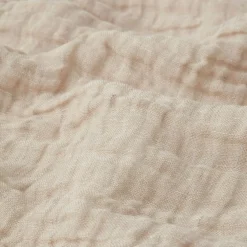 Linen Throw 130x170 cm, Off-white / Desert Beige