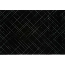 Lines Door Mat Black / Grey, 130x90 cm