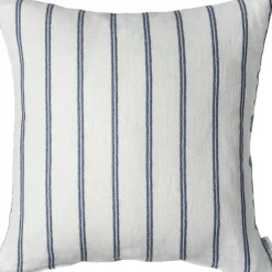 Linåker Cushion Cover 43x43 cm, Marine/Off-white
