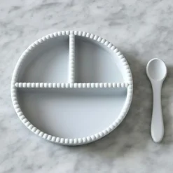 Little Bubble Childrens Tableware 2 Pieces, Glacier Grey