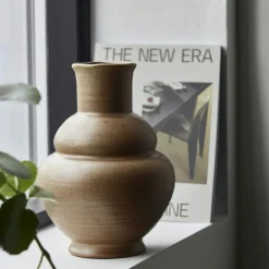 Liva Vase Stoneware H29 cm, Camel