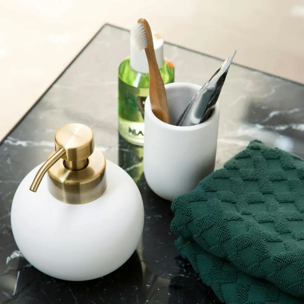 Lotus Soap Dispenser Low, Cobalt-blue