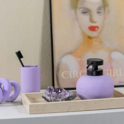 Lotus Toothbrush Holder, Light Lilac