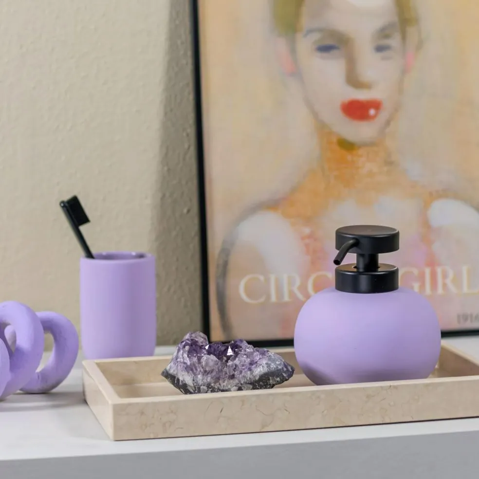 Lotus Toothbrush Holder, Light Lilac