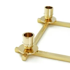 Lucia Candlestick for 4 Candles, Brass