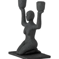 Lucie Candlestick 23x18 cm, Black
