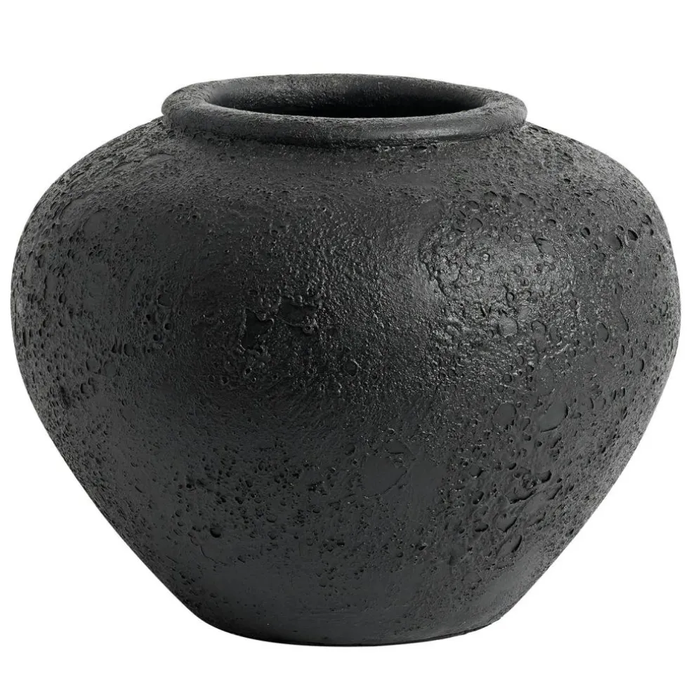Luna Decorative Pot Black, 80 cm