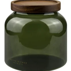 Luna Glass Jar With Lid 13 cm, Brown