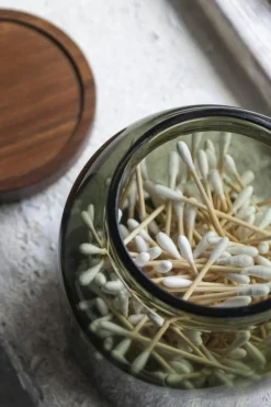 Luna Glass Jar With Lid 13 cm, Brown