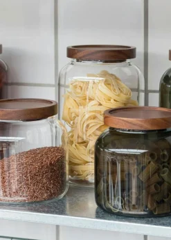 Luna Glass Jar With Lid 20 cm, Dark Forest