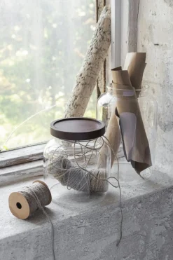 Luna Glass Jar With Lid 20 cm, Dark Forest