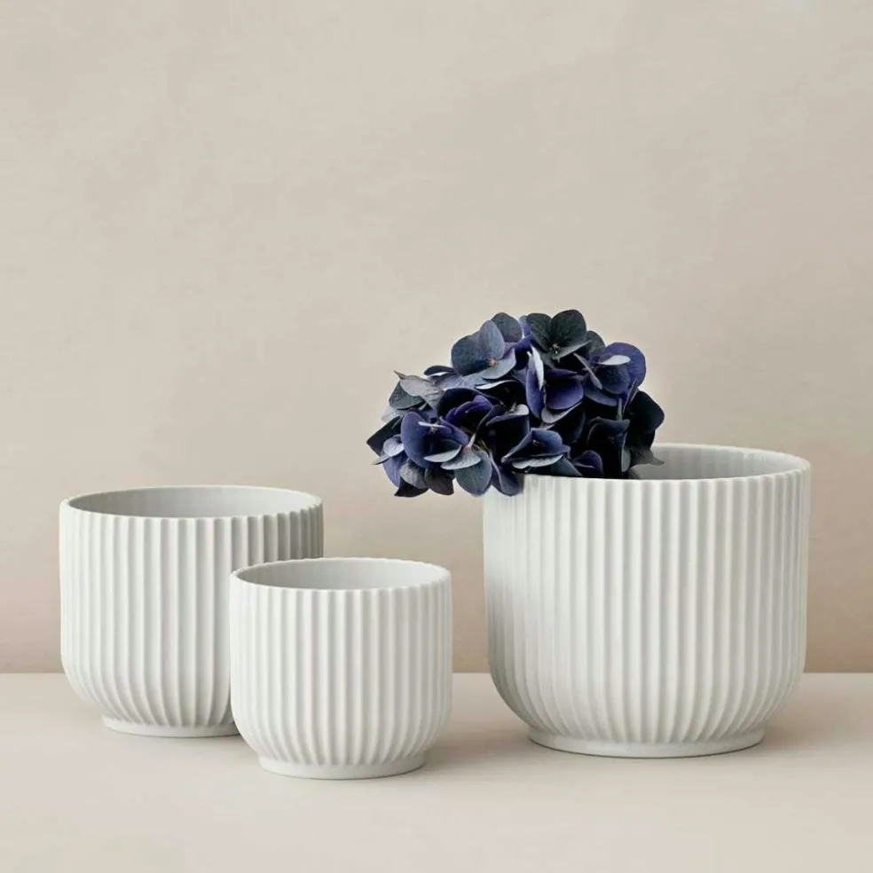Lyngby Flower Pot Small, White