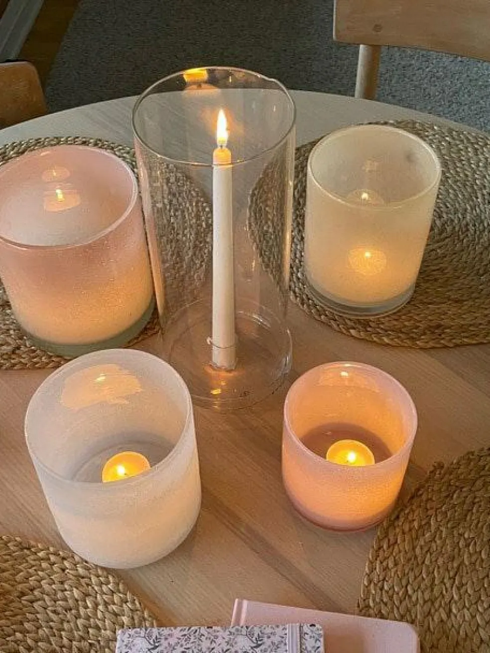 Lyric Candle Holder L, Dark Grey