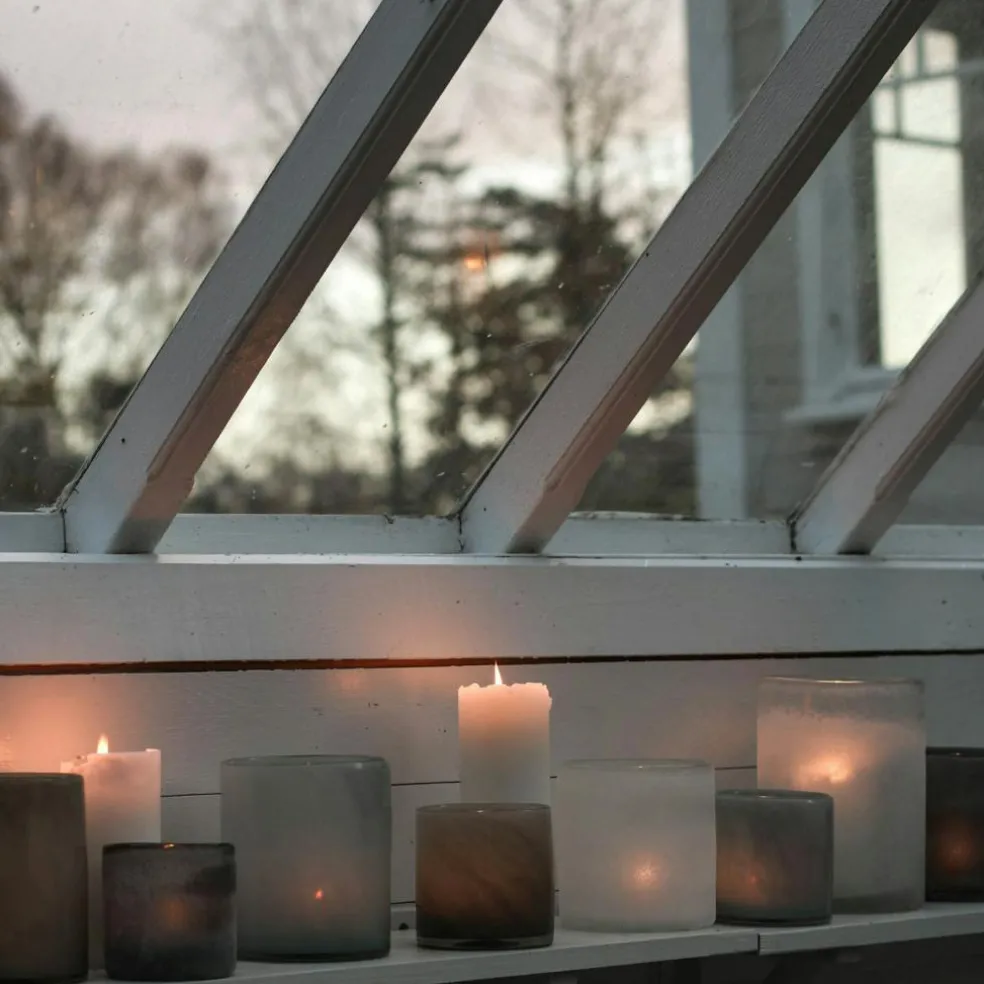 Lyric Candle Holder L, Dark Grey