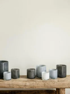 Lyric Candle Holder L, Dark Grey