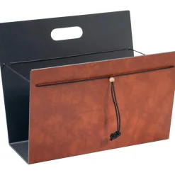 Magazine Rack L: 38 cm, Bull Cognac / Alu Anthracite