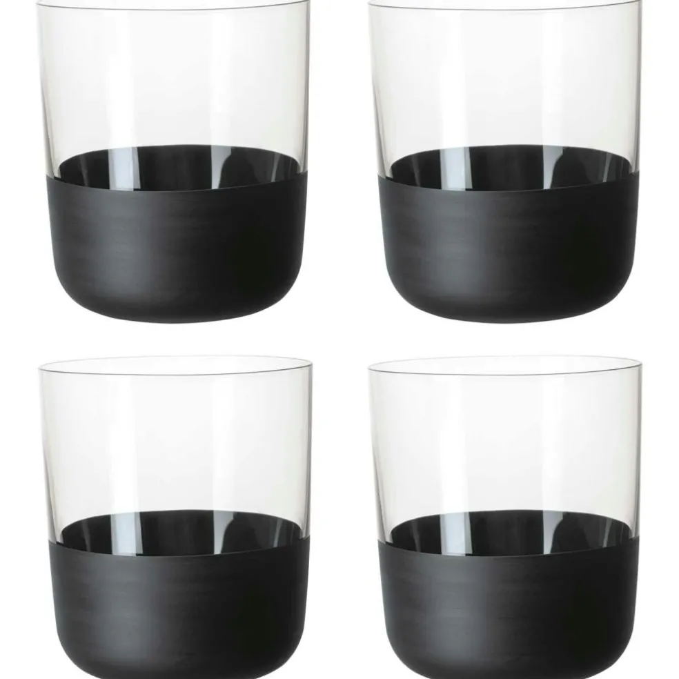 Manufacture Rock Tumbler 25 cl 4-pack, Black