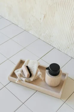 Marble Soap Dispenser Låg, Black Grey