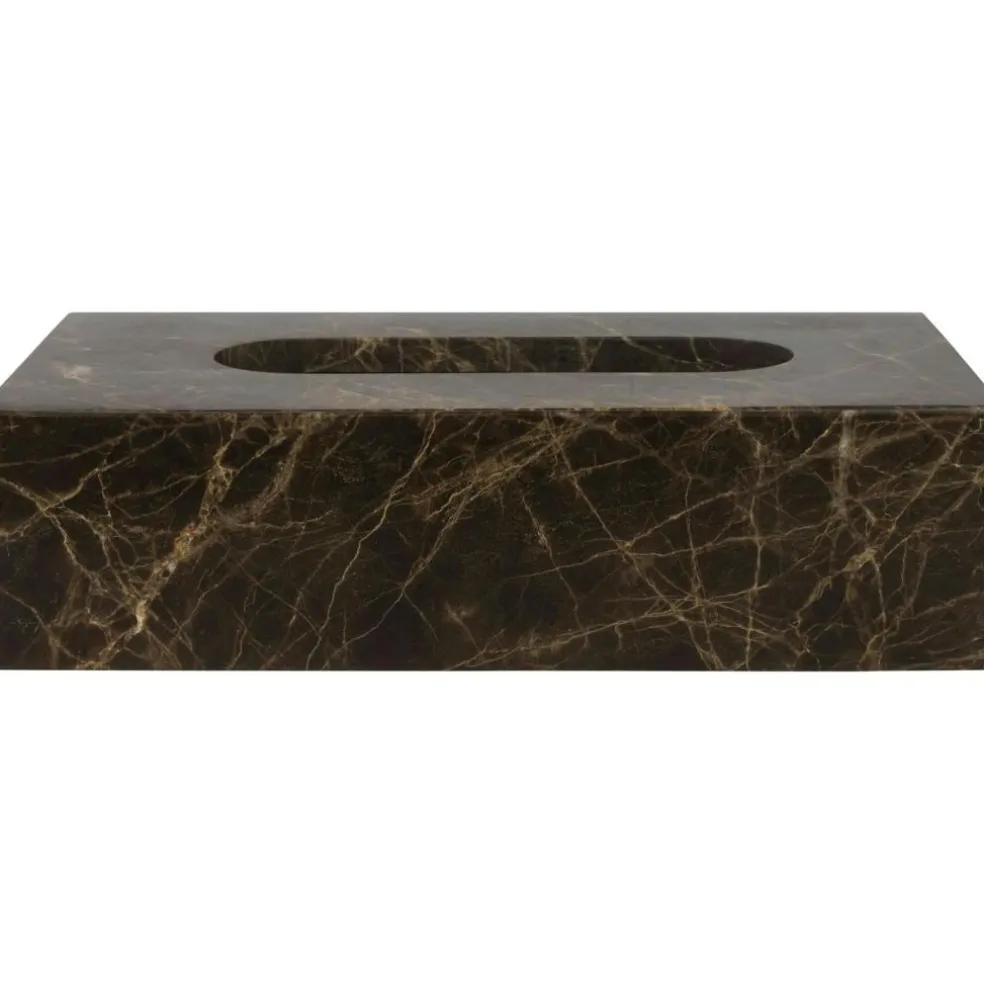 MARBLE Storage Box For Tissues, Brown