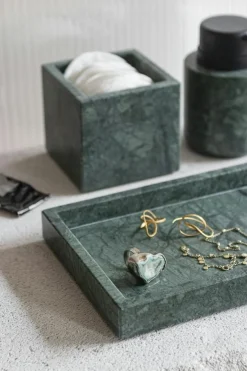 MARBLE Tray 16x31 cm, Dark Forest