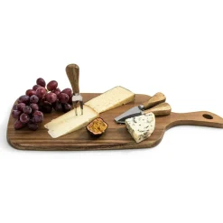 Markus Cheese Board With Cutlery 63x20x1,5 cm, Acacia Wood