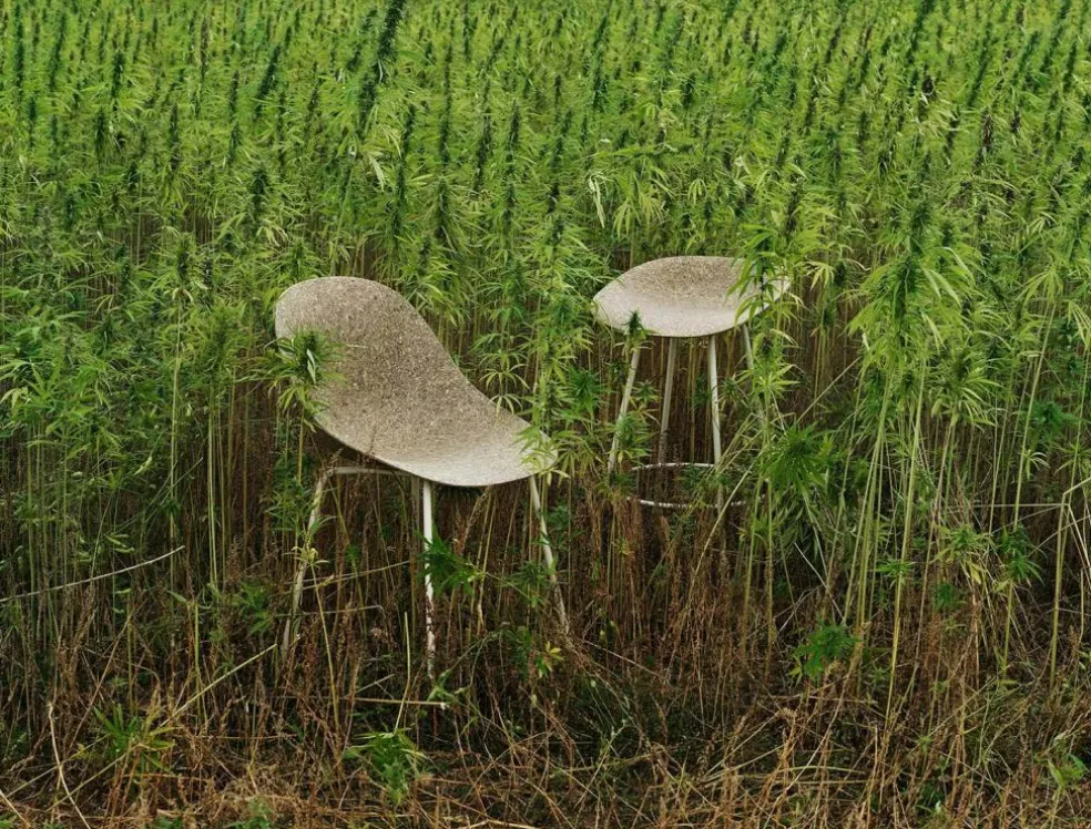 Mat Barstool 65 cm, Seaweed / Cream