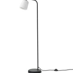 Material Floor Lamp, White Opal Glass