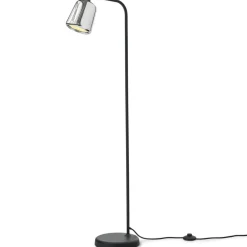 Material Floor Lamp, White Opal Glass