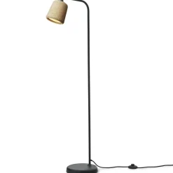 Material Floor Lamp, White Opal Glass