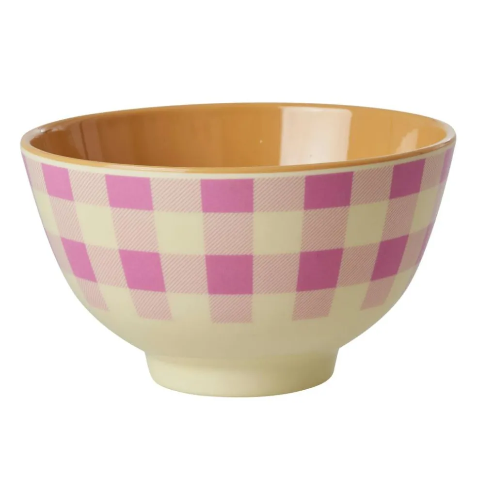 Melamine Bowl 30 cl, Check Pink