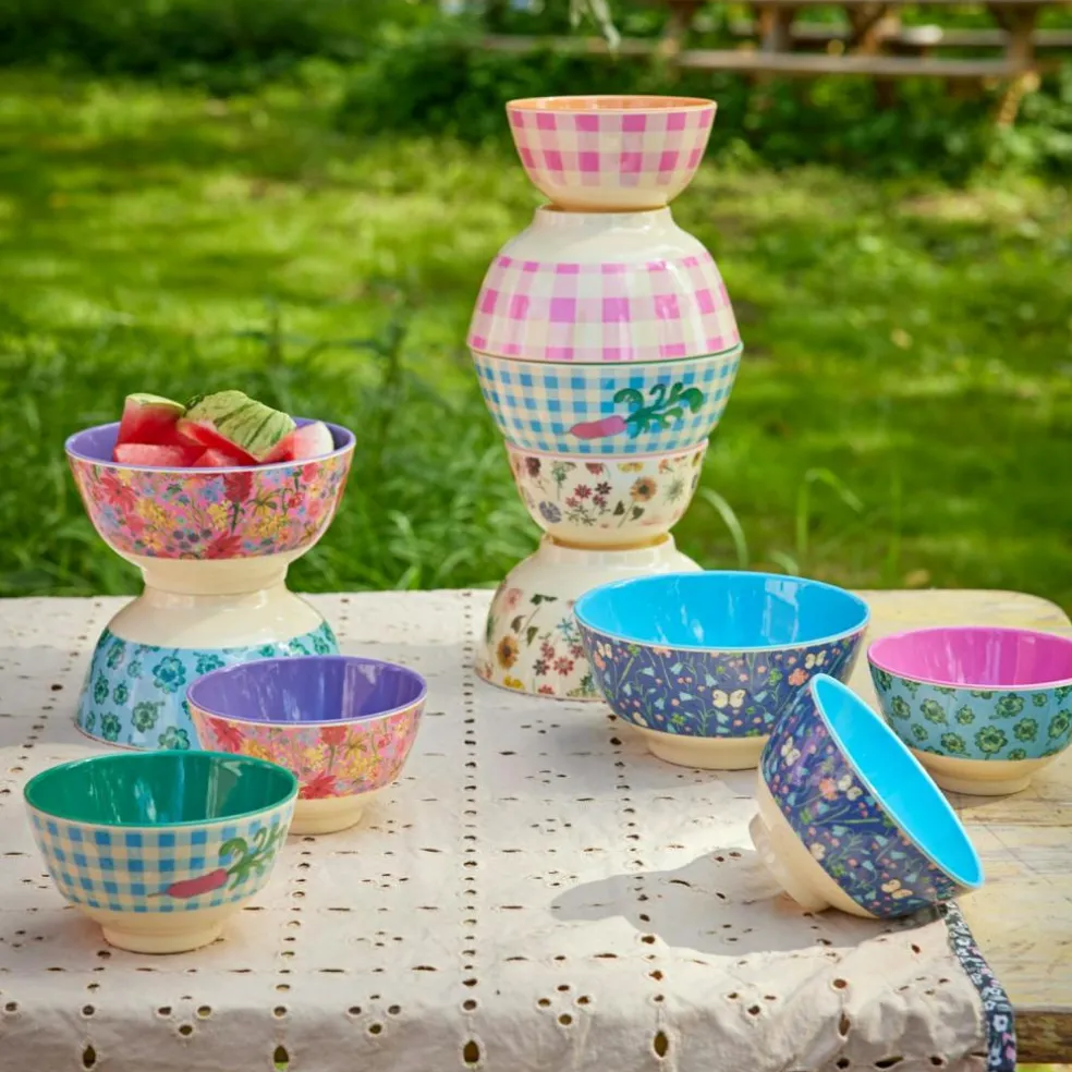 Melamine Bowl 30 cl, Check Pink