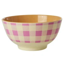 Melamine Bowl 70 cl, Check Pink