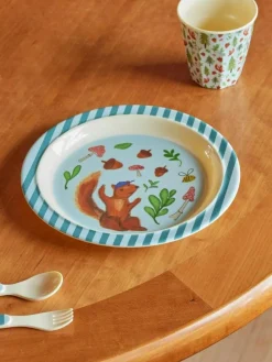 Melamine Plate 20 cm, Pink Happy Forest
