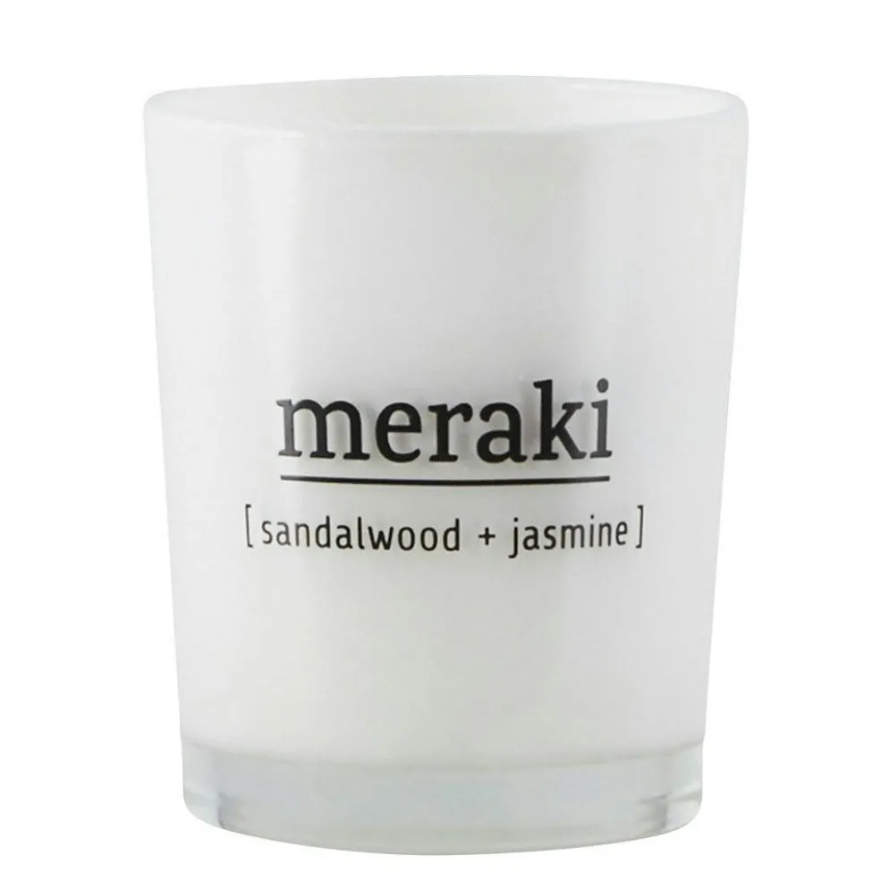 Meraki Scented Candle 5,5x6,7 cm Sandalwood & Jasmine