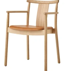 Merkur Armchair, Black Oak / Black Leather