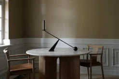 Merkur Armchair, Black Oak / Black Leather