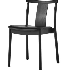 Merkur Dining Chair, Black Oak / Black Leather