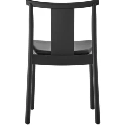 Merkur Dining Chair, Black Oak / Black Leather